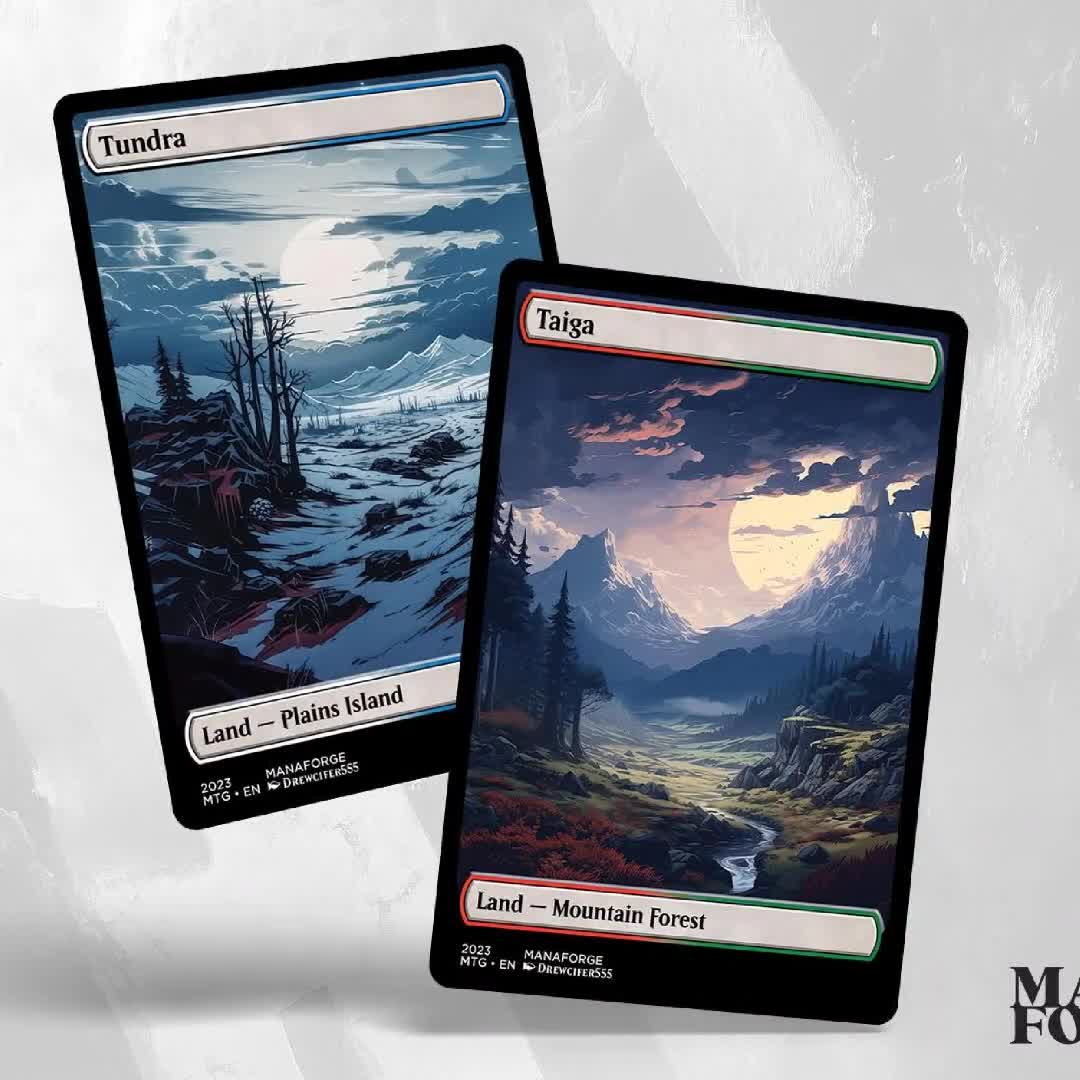 Studio Ghibli Dual Land Proxies Full Art MTG Lands Set